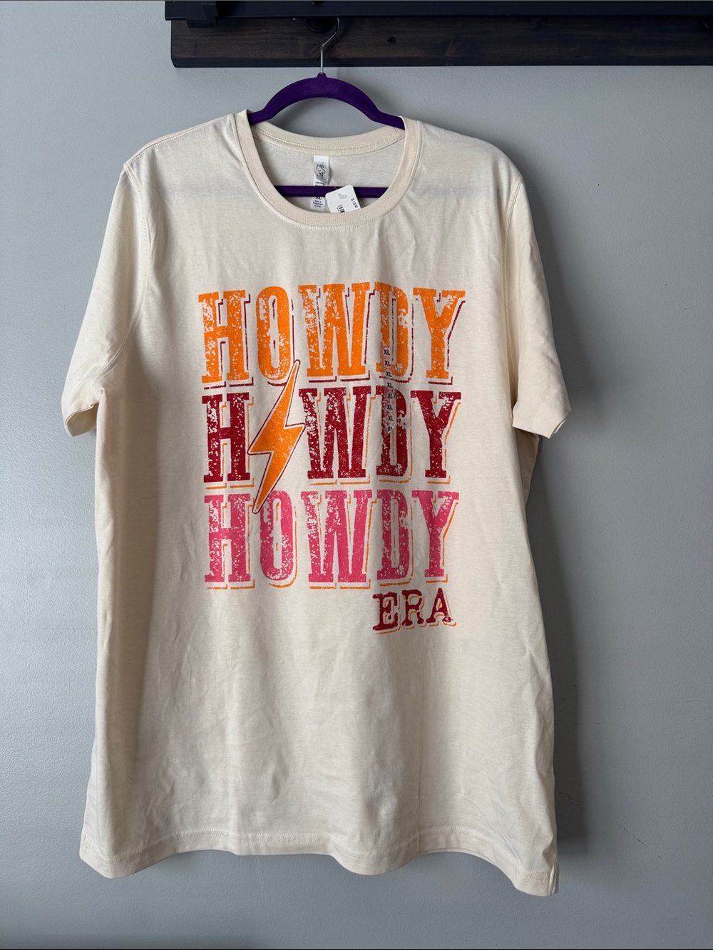 RusTee Cream Graphic T‑Shirt with red Accent